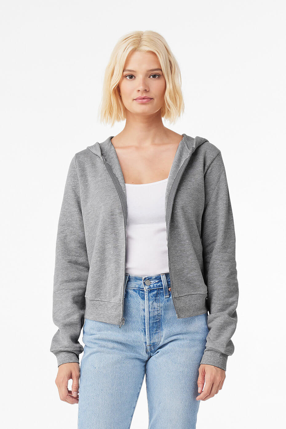 blank zip up hoodie